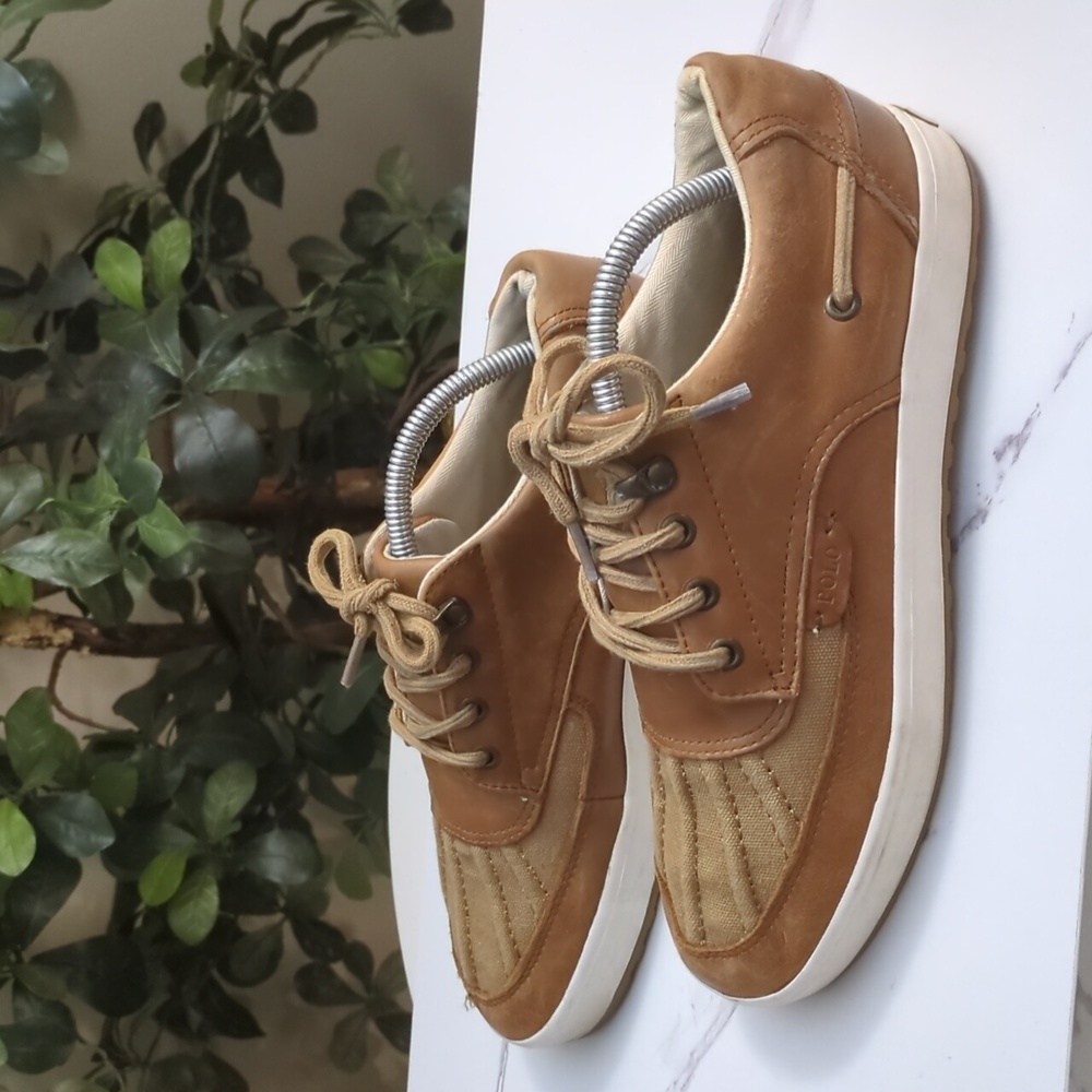 Men's Tan Leather Casual Shoes - Picture 7 of 11